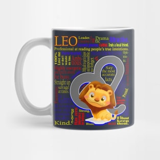 Leo Symbol Personality Traits cute Zodiac Sign T-Shirt Mug